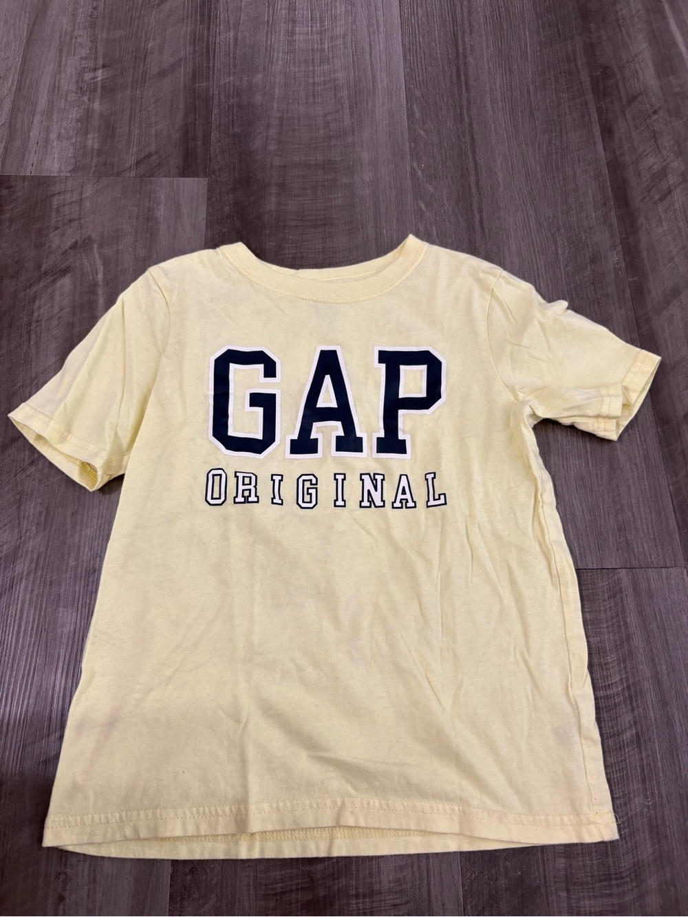 GAP Kids Pale Yellow Tee with Navy 'GAP ORIGINAL' Logo